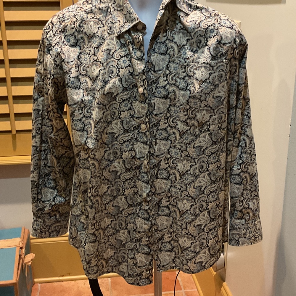 Alan Flusser Men's Paisley Button-Up Shirt